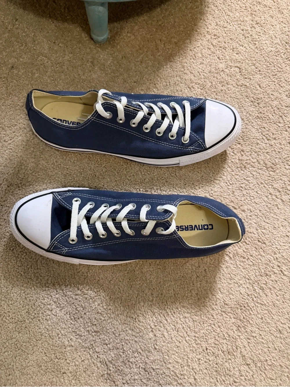 Converse Chuck Taylor All Star Low Top Navy Blue White Sneakers Men’s 11 - Picture 2 of 6